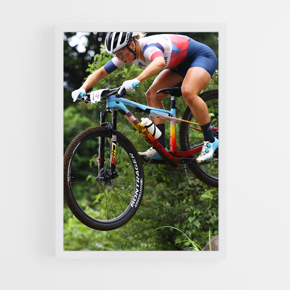 Poster Cycliste Éthéré – affiche Cyclisme (vue 3)